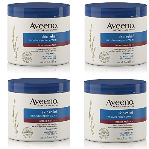 Aveeno Skin Relief Intense Moisture Repair Cream, 4 Pack (11 oz)