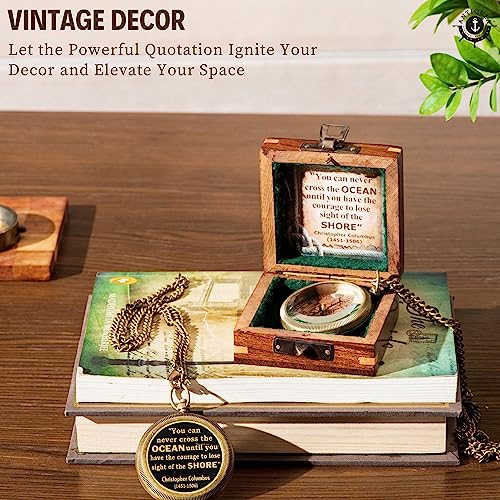 Brass-Compass-with-Wooden-Box-Graduation-Gifts-Pirate-Accessories-Baptism-Gift-for-Boys-Steampunk-Travel-Decor-Compasses-for-Missionary-Inspirational-and-Sentimental-Compass
