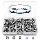 200PCS/350PCS Fishing Weights Sinkers - Premium Split ShotFishing Weights Sinkers - Round Removable Fishing Sinkers - 5/6 Sizes (Duck200)