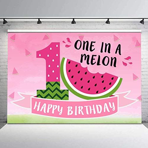 Toile pastèque pour arrière-plan photo anniversaire réussie sans pli