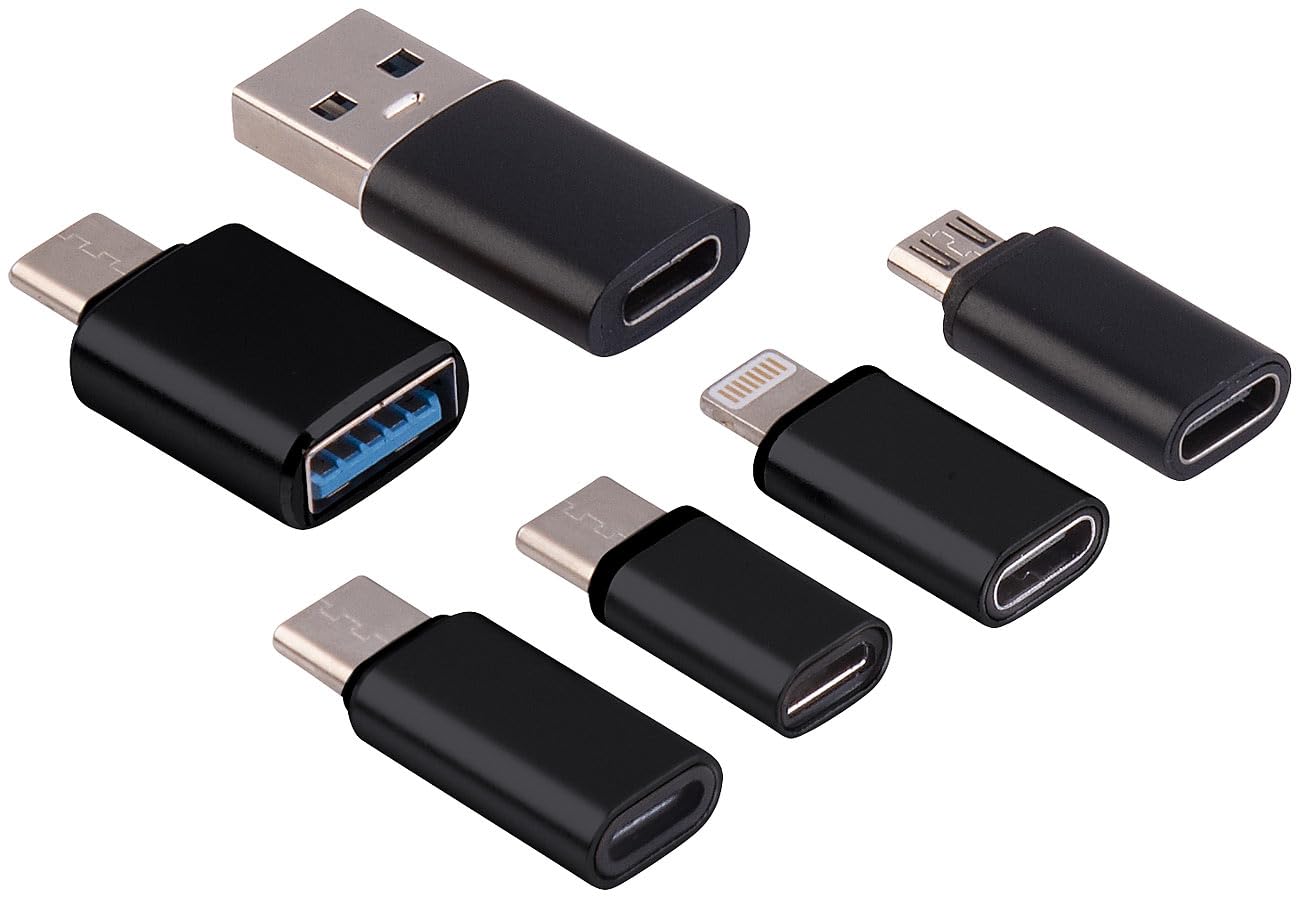 Callstel 6-częściowy zestaw adapterów USB, OTG-USB, Lightning, 60 W PD