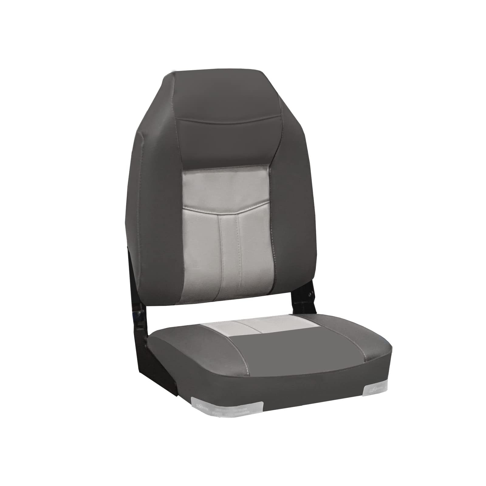 High Back Deluxe Folding Boat Seat (Charbon/Gris)