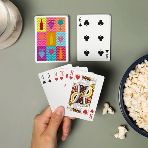 Lantern Press Wine Icons Pop Art 52 Cartas Poker miniatura 2