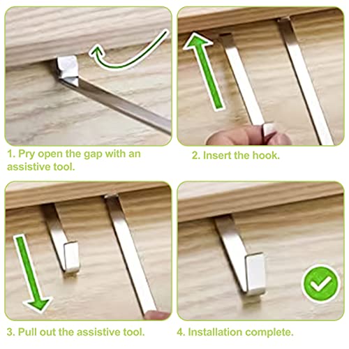 Image of Vinyl Siding Hangers, 10PCS Heavy Duty Stainless Steel Low Profile No Hole Hanger Vinyl Siding Hooks No Damage No Drill Hook for Hanging Outside Home or Holiday Decor