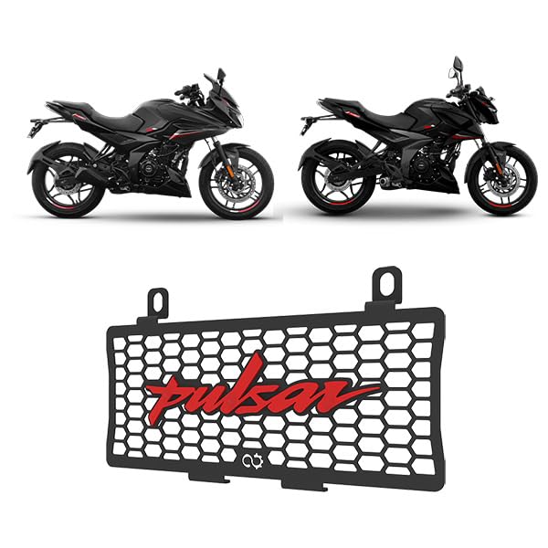 Image of Radiator Guard Compatible with Bajaj Pulsar N250 /F250 (Red, Pack of 1) (Not Suitable for befor 2024 Models, its Suitable only for USD Fork Models)