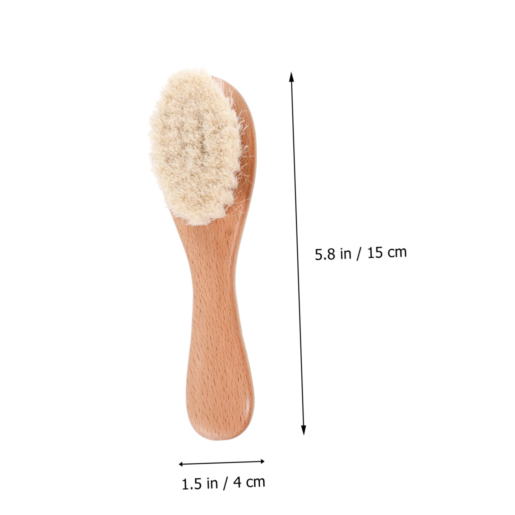 Toyvian 2 Juegos 4 Piezas Cepillo De Lana Peine De Bebé Kit De Cuidado De La Cabeza Cepillos De Lana Para Bebe Cepillo De Baño Para Bebé De Madera Colocar Cuero Cabelludo Niño Pequeño