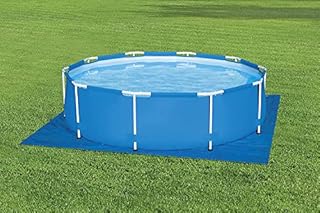 1ABOVE Ground Cloth Swimming Pool Floor Protector,Provides extra protection for the bottom of the pool, 395cm x 395 cm,Blue (1)