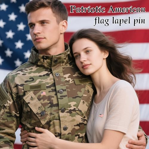 3er-Set Anstecknadeln mit Amerikanischer Flagge, Patriotische Brosche zum 4. Juli Anstecknadeln US-Veteranen Dekoration für Männer und Frauen Ideal als Geschenk für Rucksäcke Hüte und Kleidung