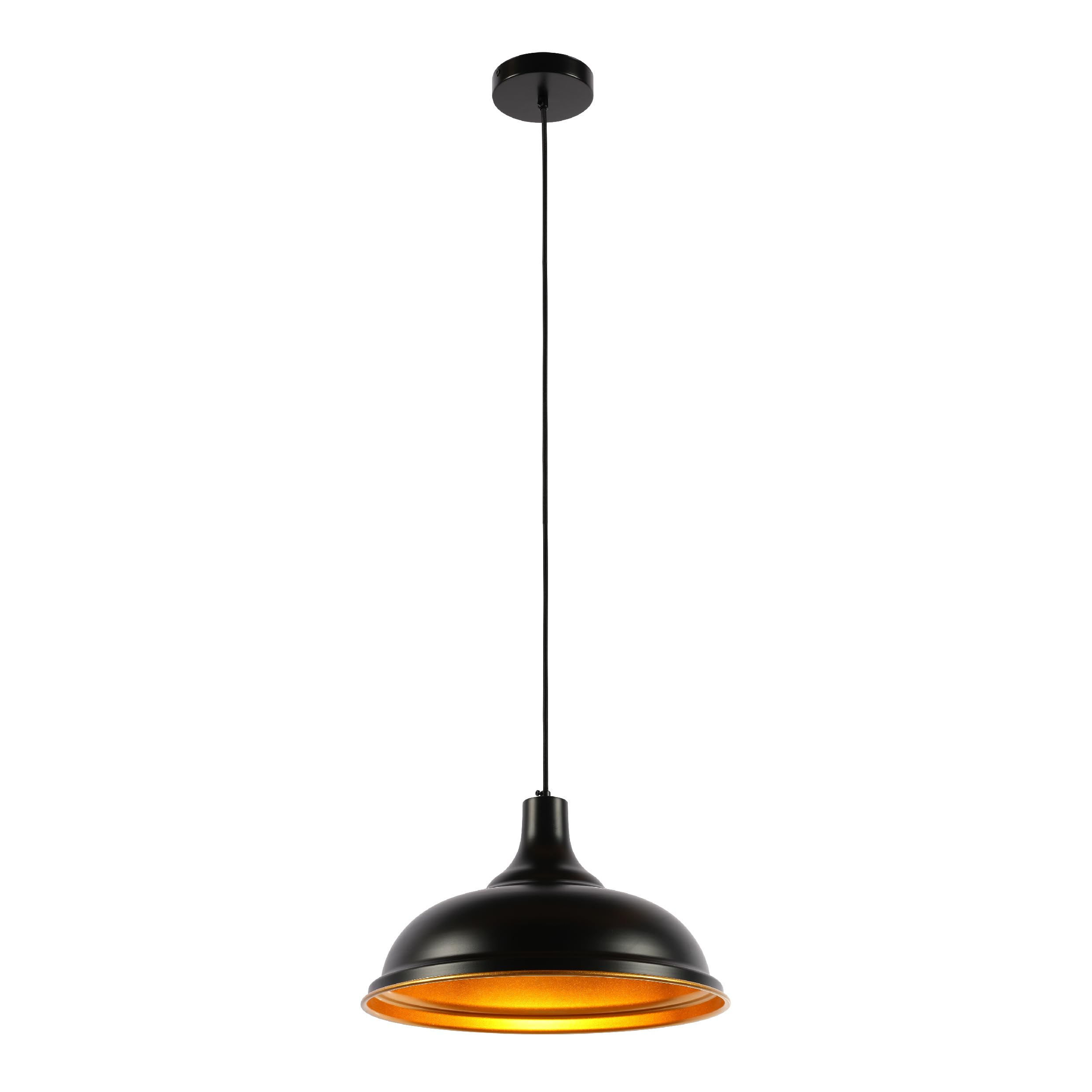 TEKLED Modern Step Pendant Light- 38cm Metal Shade | E27 Fitting | Home&Industrial Modern Design Ceiling Light | for Living Rooms Kitchens Coffee Shops Restaurants | Black- Bronze (Bulb not Included)