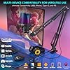 ZealSound USB Gaming Microphone Kit,Noise Cancellation Condenser Mic with Touch Mute,Gain,Monitoring,Boom Arm for Streaming,Podcast,Twitch,YouTube,Discord,iPhone,iPad,PC,Computer,PS4,PS5,Mac,GamerWave #2