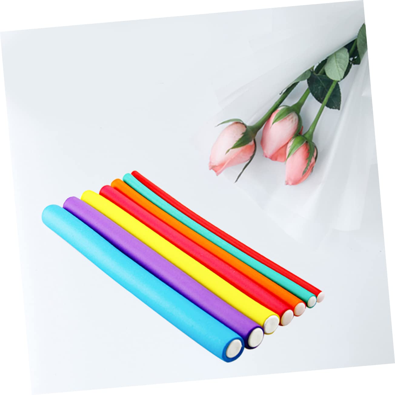 Healeved 40pezzi Flex Rods Per Arricciare Strumenti Multifunzionali Senza Calore Per e Ricci No Colori Random Perfetti Per Acconciature Fai Te