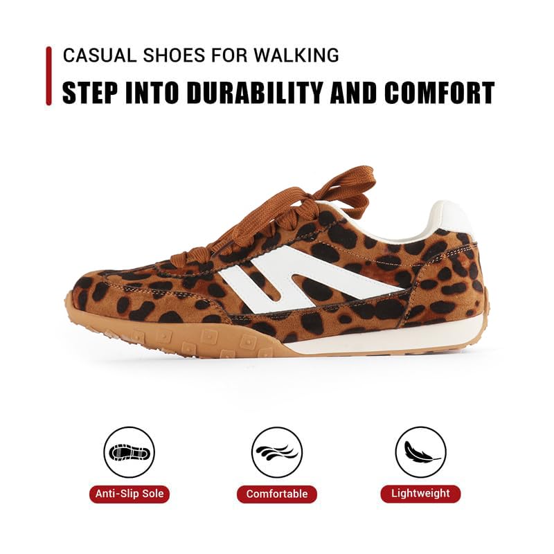 Image of Sneakers for Women Retro Fashion Trendy Sneakers with Foam Insole Casual Shoes for Walking Tennis Classic Non-Slip Comfort Shoes