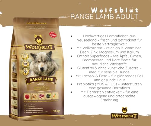 Wolfsblut Hund Adult | Trockenfutter | Multi Bundle | Mix Paket | Sparpaket | 2 x 2 kg | Verschiedene Sorten (2 x 2 KG, Range Lamb)
