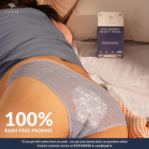 AZAH XXXL Pads for Women (Box of 12) Heavy Flow Pads for Women | 500ml Absorption Pads | 100% Leak Proof Organic Sanitary Pads for Women XXXL |... - Image 4