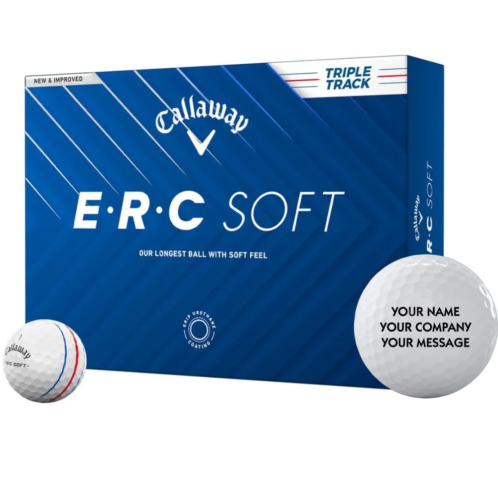 Callaway Golf ERC Soft Triple Track Personalized Golf Balls - 2025 Model
