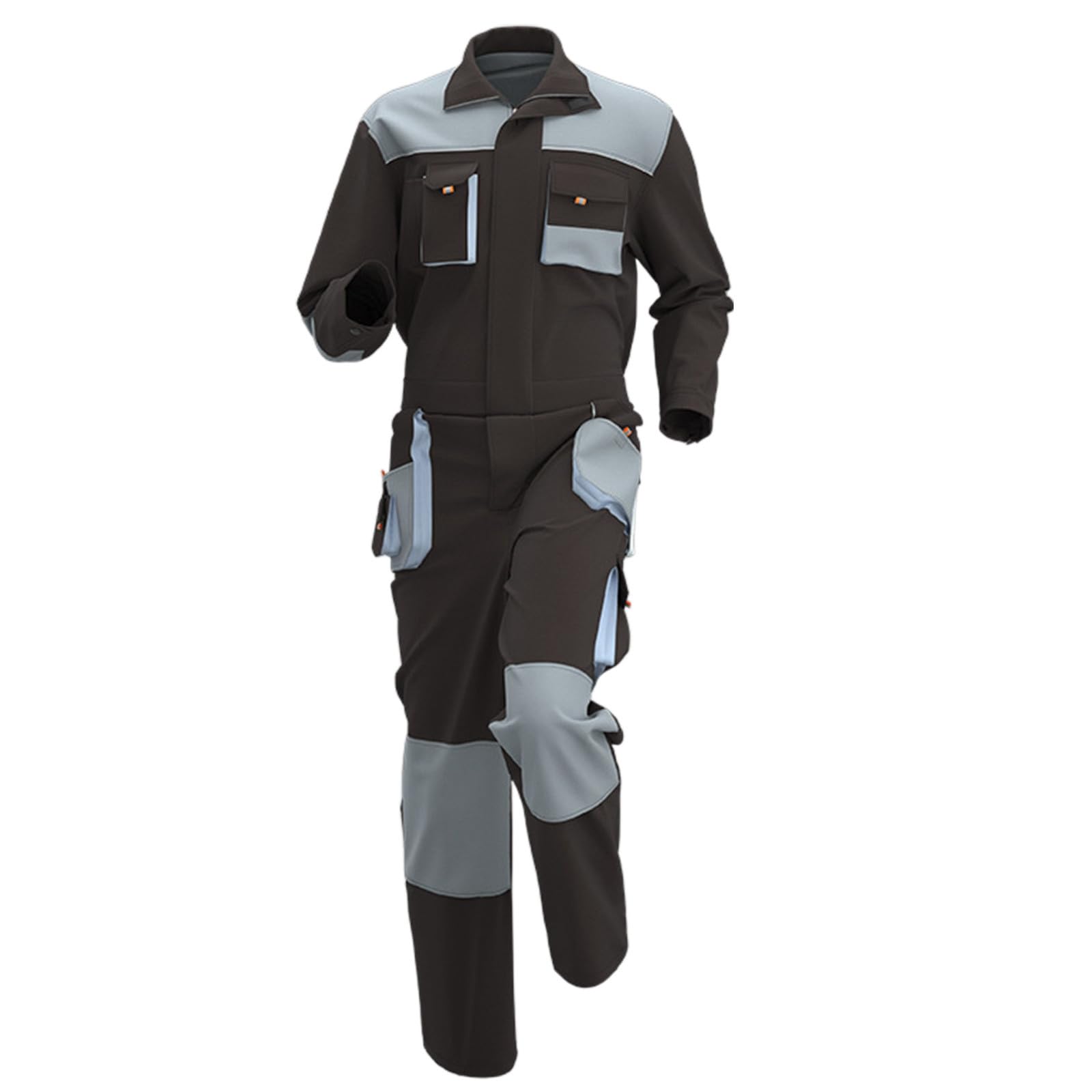 Generisch Overall Herren Herren Werkstatt-Arbeitskleidung mit Taschen für Maler Handwerker strapazierfähige Overall-Jumpsuit für industrielle Einsätze