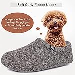 HomeTop Women's Fuzzy Curly Fur Memory Foam Loafer Slippers with Polar Fleece Lining - Image 3