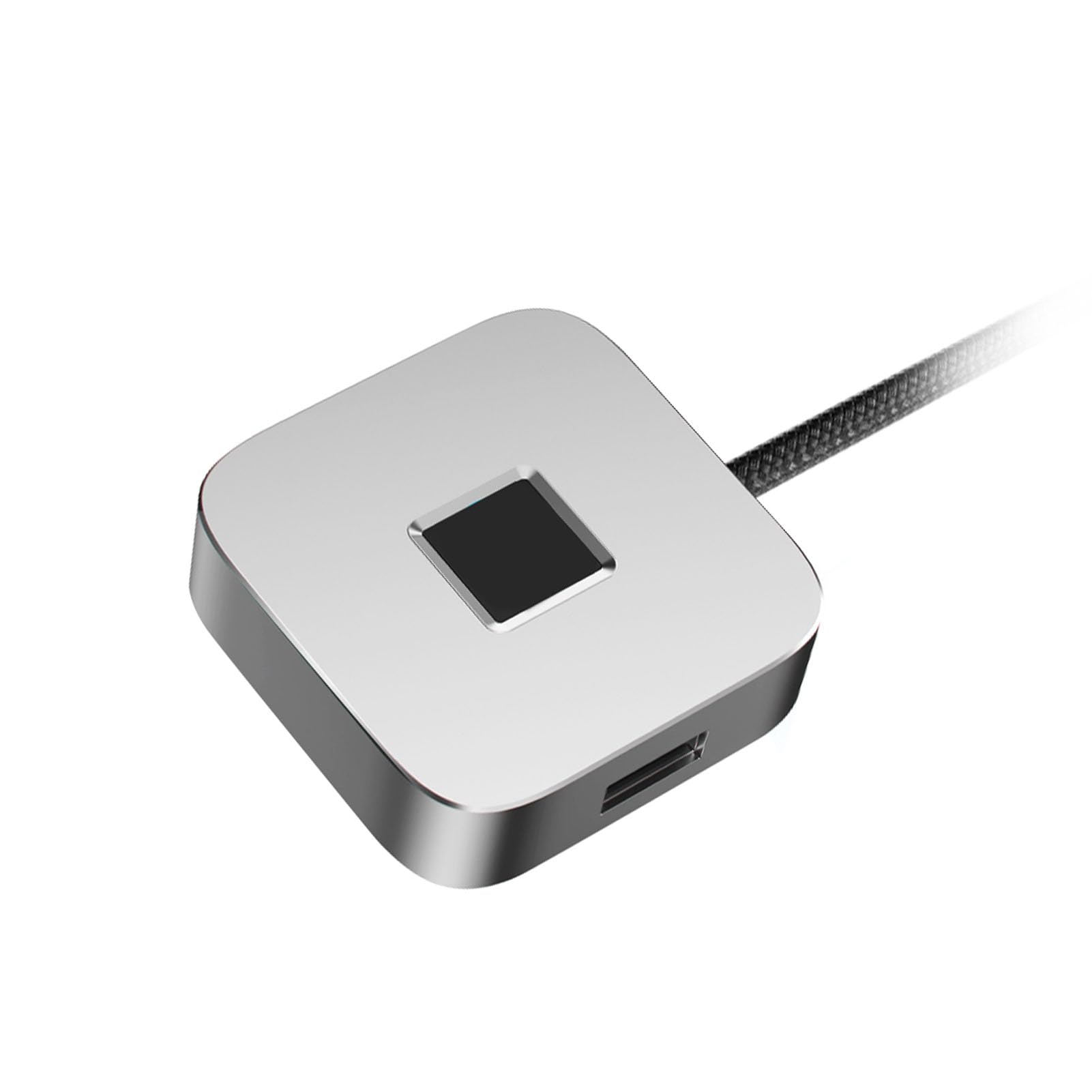 Generic Lector de Huellas Dactilares USB Eficiente para PC con 10 11, Reconocimiento de 360 ​​Grados, Cifrado de Identificación, Soporte para Múltiples Usuarios, Material de Aleación de Zinc (Silver)