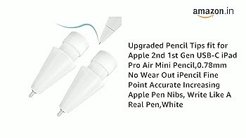 Upgraded Pencil Tips fit for Apple Pencil Pro/2nd/1st Gen USB-C
