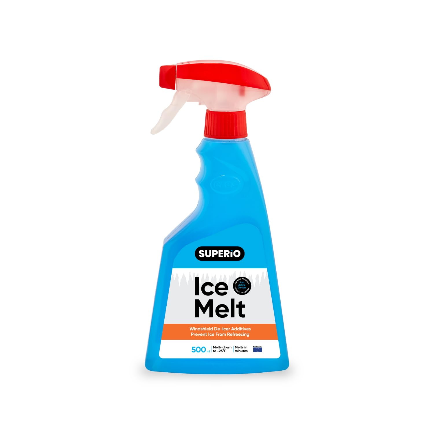 Superio Windshield Deicer for Car – Winter Ice Melt &amp; Defroster, Washer Fluid Safe, 17 oz