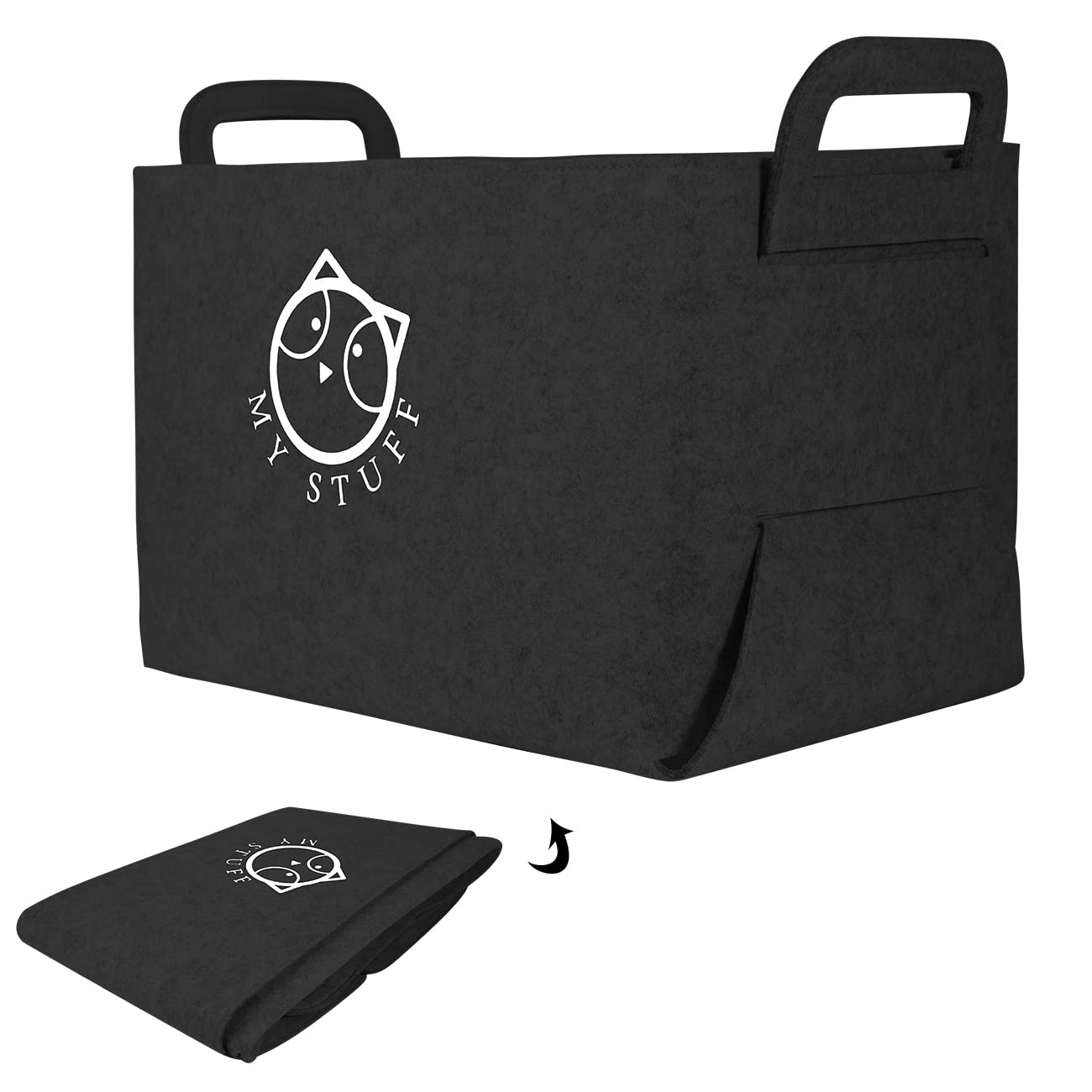 Rectangle Storage Baskets Dog Collapsible Toy Box Grey Felt Chewy