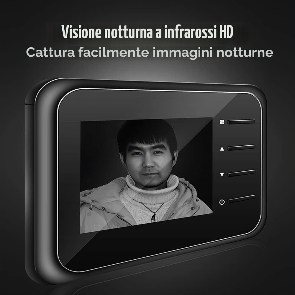 Kavolet Campanello WiFi, Campanello Video, Spioncino Digitale con Monitor Wireless, Vista dal Vivo Disponibile Visione Notturna Digitale Scatto Foto Sorveglianza Digitale Porta