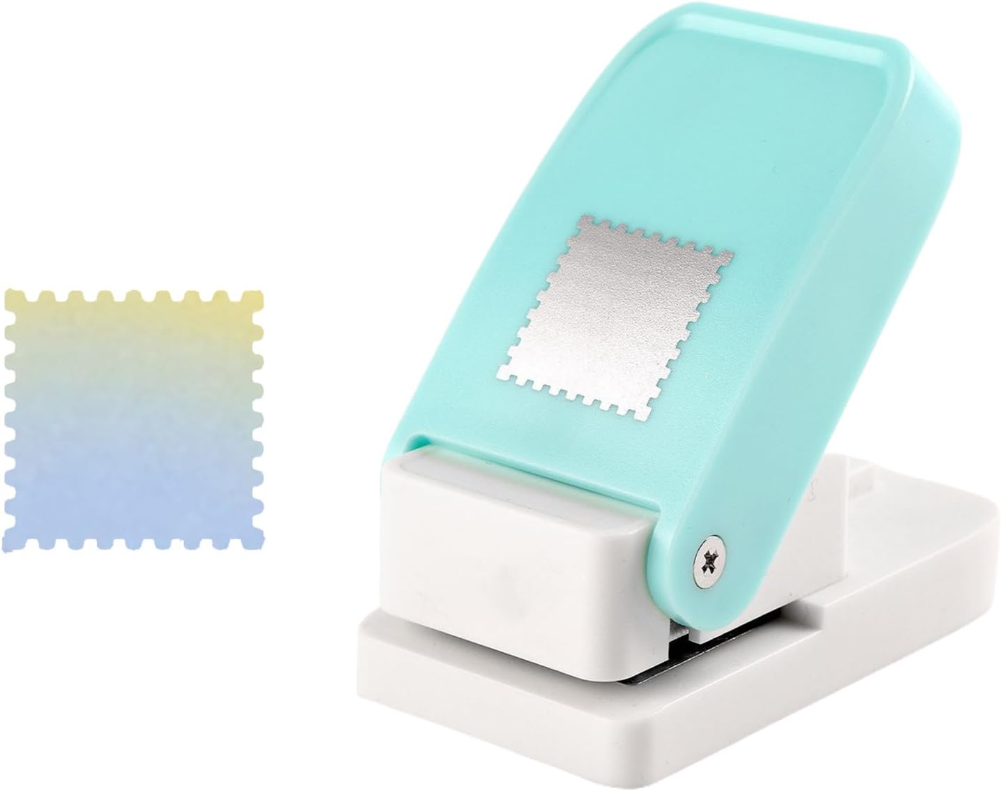 Stamp Puncher | Square Rectangle Lever Action DIY,Paper Punch Stamp Hole Puncher | for Crafting Card Making Journal Arts & Crafts Home Office School Classroom