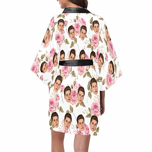 M YESCUSTOM Custom Robes for Women Personalized Face Robes Lightweight Nightwear Customized Bathrobes Sleeping Short Robe3
