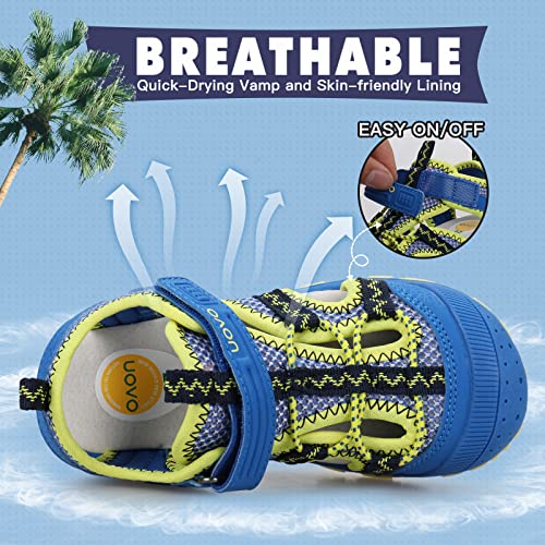 Image of UOVO Boys Sandals Kids Sandals Hiking Athletic Closed-Toe Beach Summer Sandals for Boys Quick-Drying