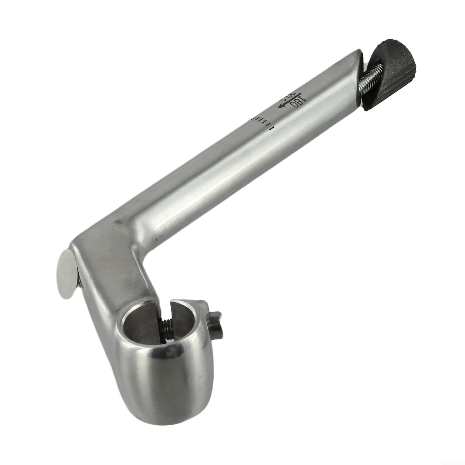 Girftong Bike Stem Gooseneck Shape, Aluminium Alloy 80X180mm, For 22.2mm/25.4mm Fork And 25.4mm Handlebar, Silver Or Black(80x25.4x22.2x180 S)