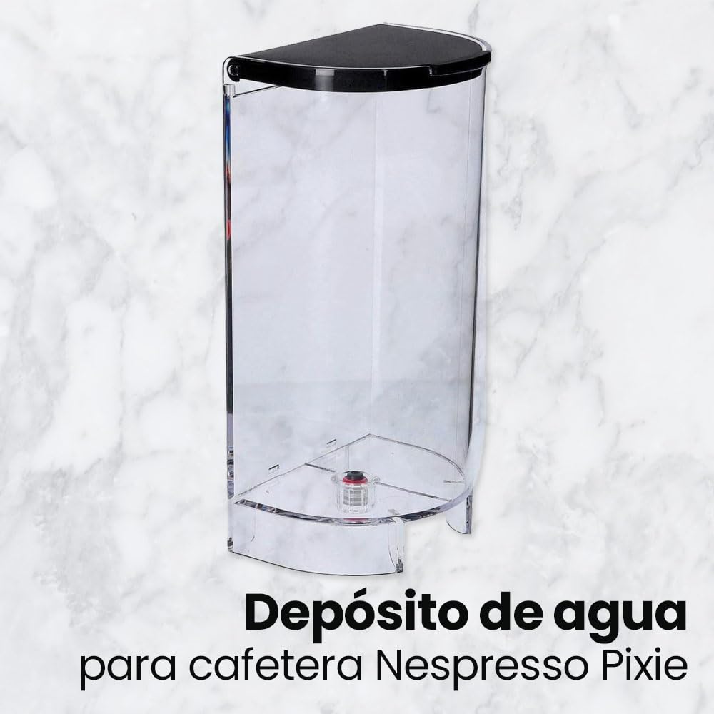 Anakel Home Repuesto Depósito Agua Cafetera MS-0067944 Compatible con Cafetera Nespresso Pixie XN3005, XN3006, XN3008 | Tanque de Agua, Plástico Resistente, Incluye Tapadera, 0.7L