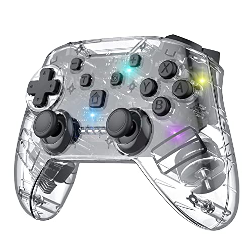 Wireless Pro Controller,CristaCon Bluetooth Remote Joystick, Controller for Nintendo Switch, Bluetooth Controller with Turbo, Gyroscope Shaft and Double Vibration Gamepad, for Nintendo Switch and PC