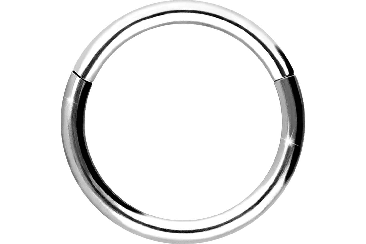 PIERCINGLINEAnillo de Segmento Clicker de Titanio - Piercing para Nariz, Septo, Oreja, Hélix o Trago