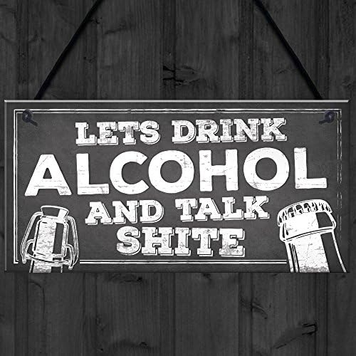 RED OCEAN Novelty Funny Alcohol Sign Gin Vodka Beer Gift Friend Man Cave Home Bar Plaque Gift For Him