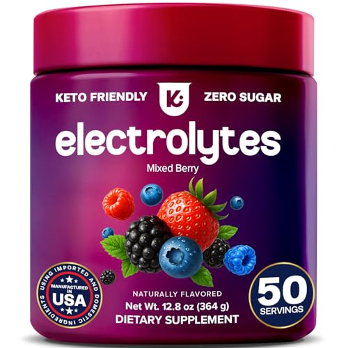 Image of Keppi Mixed Berry Electrolytes Powder 50 Servings - Sugar Free Electrolytes Drink Mix with Potassium, Magnesium & Sodium - Keto Hydration Electrolytes - Fasting-Friendly, Low-Calorie