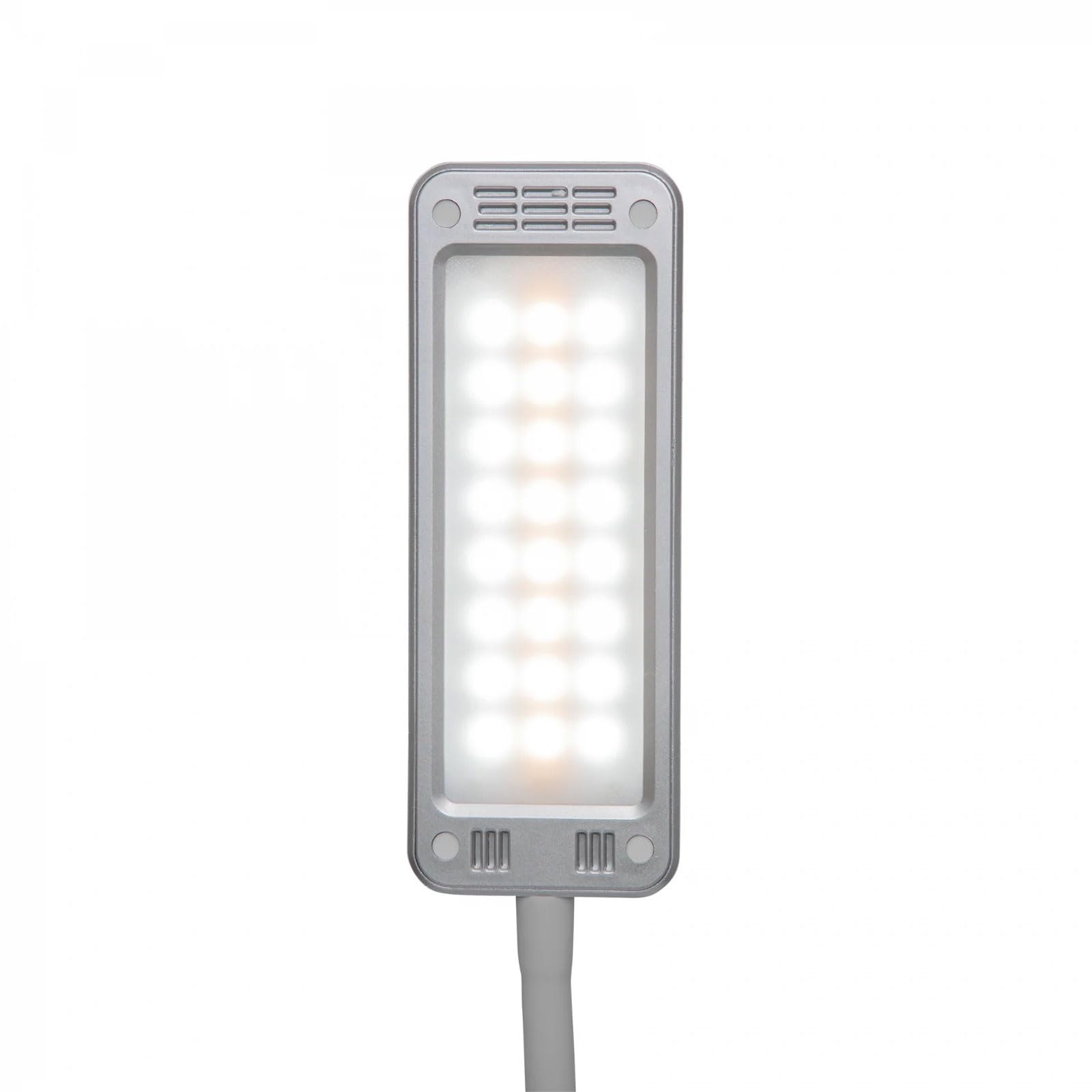 MAUL Lampa Stołowa Led MAULpearly Colour Vario, Ściemniana – Wydajna Lampa Biurowa na Biurko O Temperaturze Barwowej 3000-6500 K – Srebrna