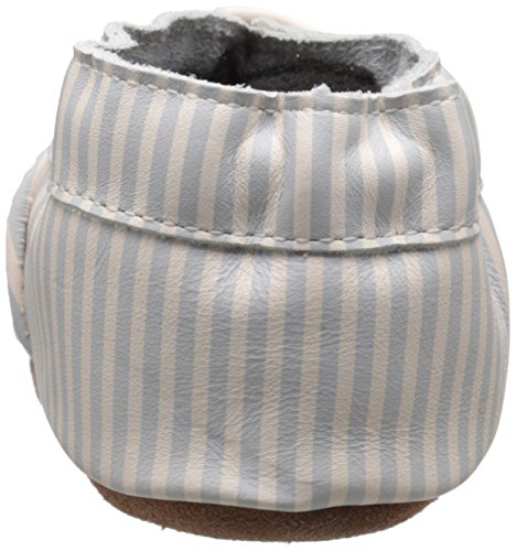 Robeez Baby Girls Little Peanut Shoes Soft Soles Traditional Silhouette White And Blue Stipes With Giraffe 18-24 Months Infant #TOP2