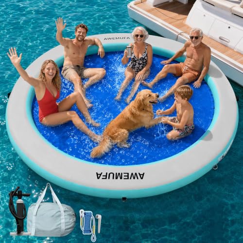 Inflatable-Water-Hammock-Round-Floating-Ring-with-Mesh-for-Lake Inflatable Water Hammock Round Floating Ring with Mesh for Lake - Image 1