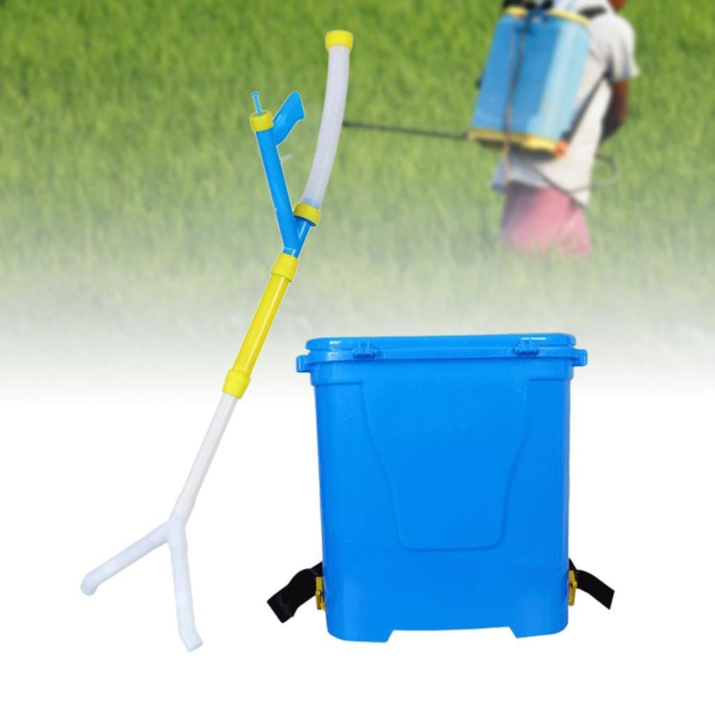 Spandiconcime Manuale 25L Attrezzi Manuali da Giardino Professionali Spandiconcime Multifunzione Fertilizzante a Spruzzo per Mais, Doppio porto