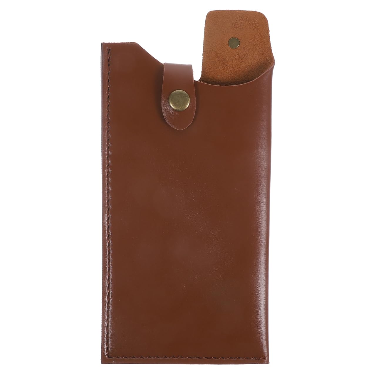 Luxshiny Kitchen Leather Cover - Portable Faux Leather Protector Sleeve for Butcher Cleaver and Cutlery Storage Brown