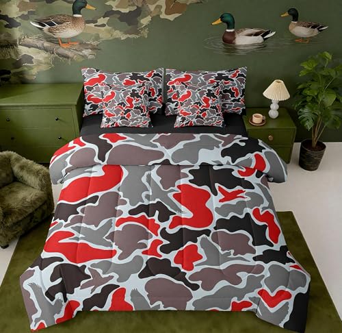 Feelyou Camo Duck Comforter Set Queen Size Bed in a Bag
