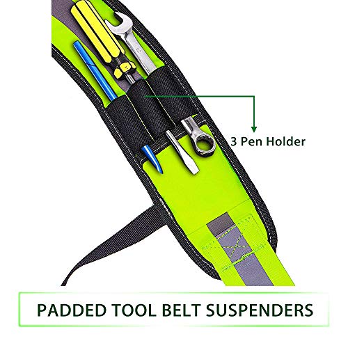 Aisenin Men's Reflective Safety Suspenders With Swivel Hooks & Tool Belt Loops #TOP4