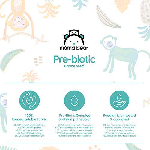 Amazon-Marke: Mama Bear Präbiotische Baby Feuchttücher 6x60 (360 Tücher- 100% biologisch abbaubar) - Image 6