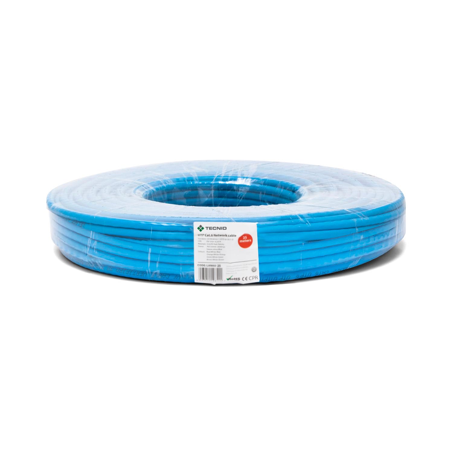 Velamp Cavo di Rete LAN Ethernet - Cat 6 – UTP – Lunghezza 25 mt - Matassa
