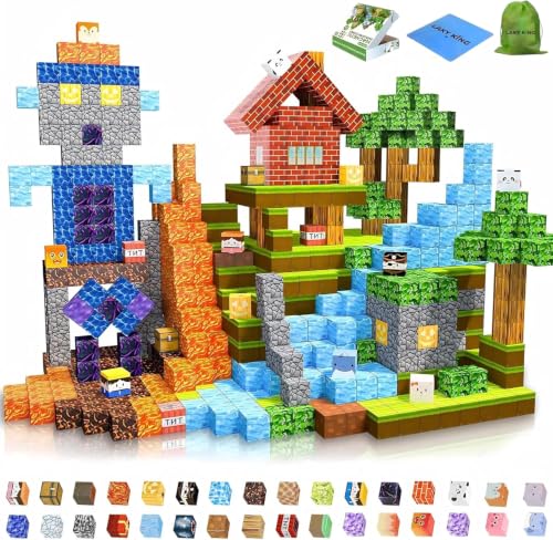 Magnetic Blocks for Kids 150PCS Creative Magnetic Building Blocks for Learning & Fun | Colorful Kid Magnets & Educational Magnetics Toys for Toddlers 3+
