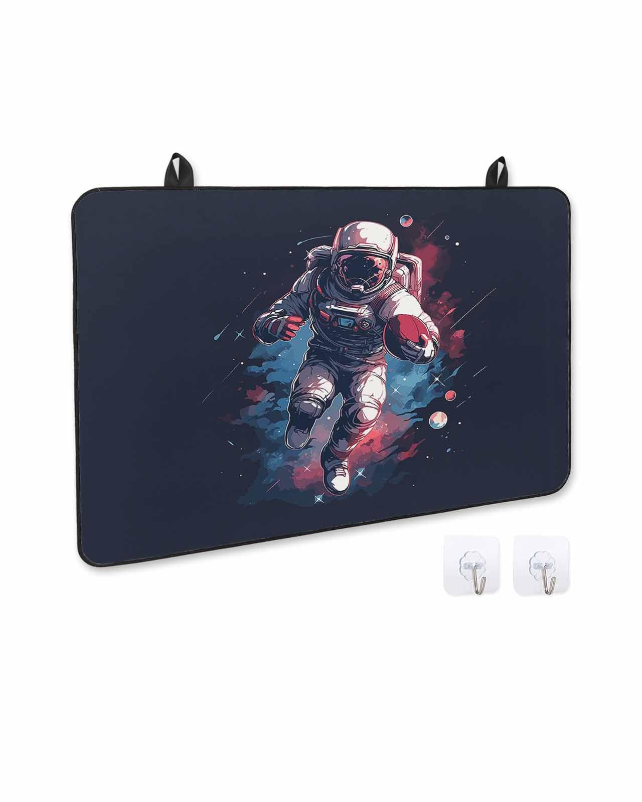 Stove Cover for Electric Stove, Sports Theme Watercolor Play Rugby Stove Top Cover for Glass Top, Heat Rubber Mat Foldable Cooktop Cover Top Protector, 24