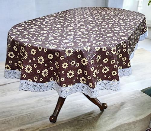 CASA-NEST Thick Flowered Printed Waterproof Oval 6-8 Seater Dining Table Cover (Size 60x90 - Multicolour 304,Polyester,Pack of 1) (B08RRM5Q9G) Amazon Price History, Amazon Price Tracker