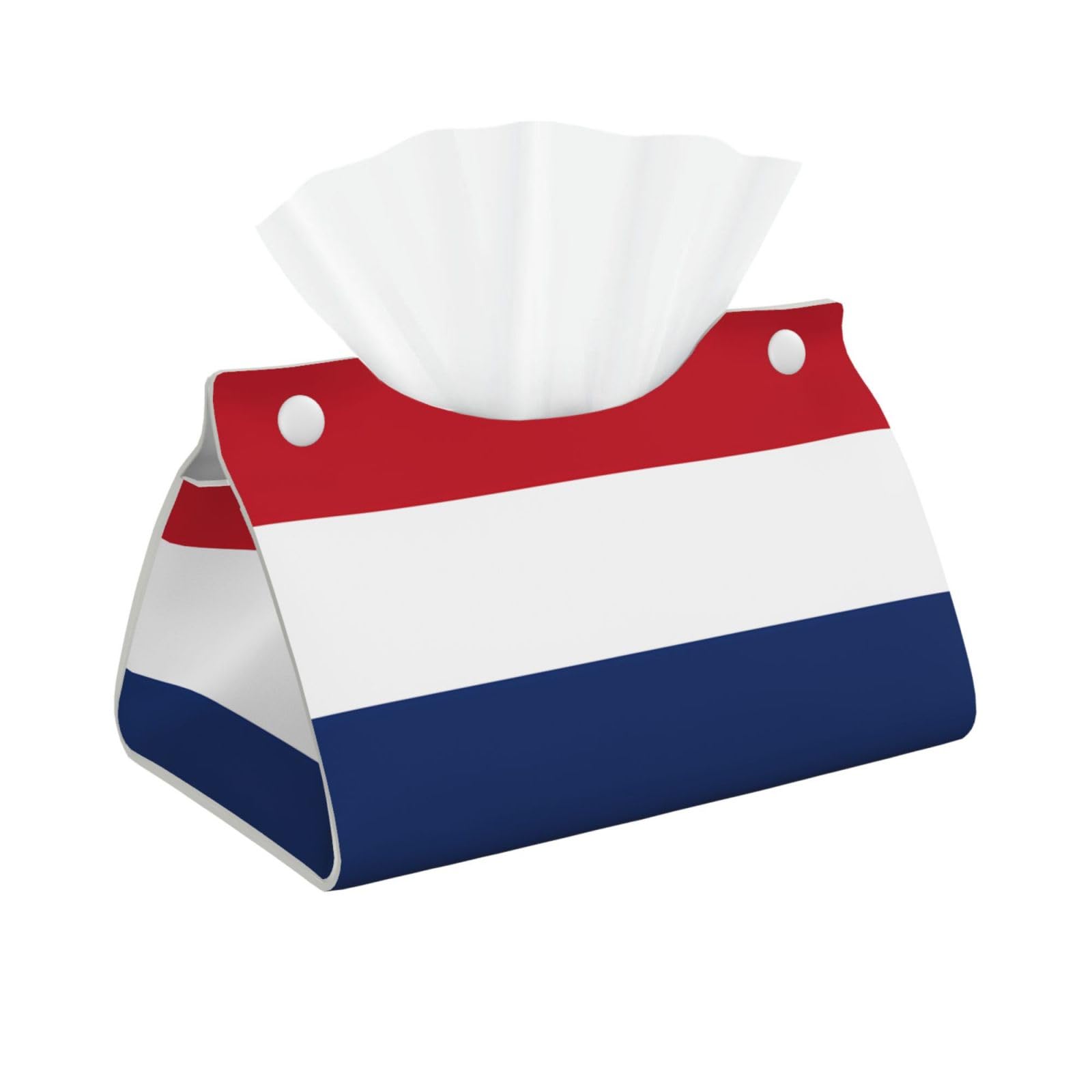 Dutch flag Long Leather Tissue Box Cover-Waterproof PU Leather Tissue Holder for Bathroom, Decorative Rectangular Tissue Case