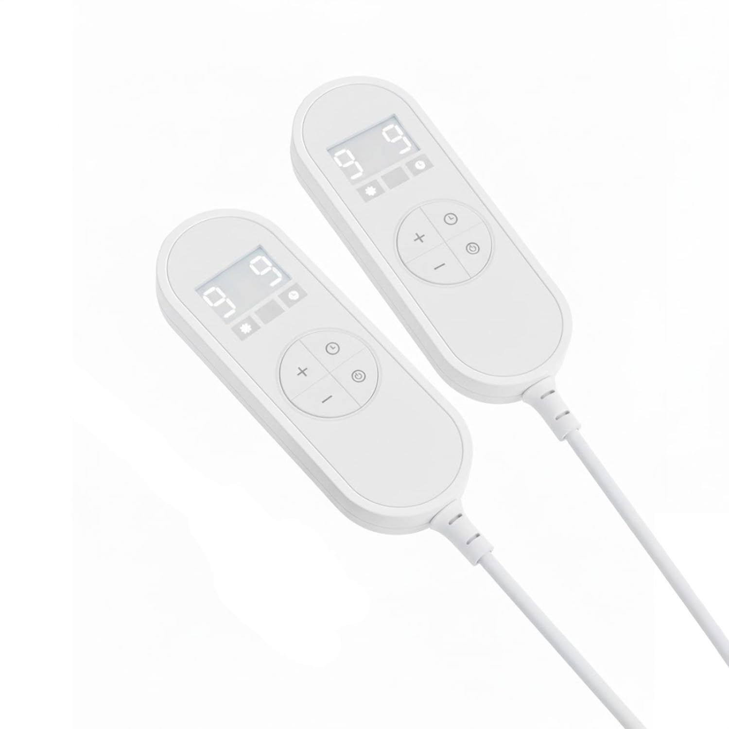 Scaldaletto Elettrico Matrimoniale 170 x 150 cm in Poliestere 9 Livelli di Temperatura 2 Controller Indipendenti Spegnimento Automatico 1-9h Anti-Surriscaldamento Elastici agli Angoli Lavabile Bianco