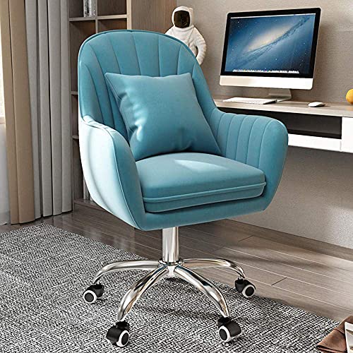 Chaise de bureau en velours chic avec accoudoirs et piètement robuste chromé - 5